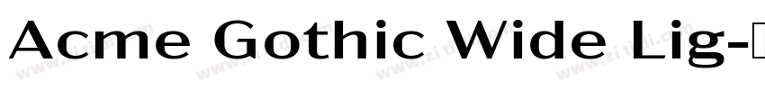 Acme Gothic Wide Lig字体转换